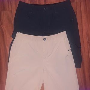 Black size 16 and Tan size 14 Nitrous Black amphibious shorts